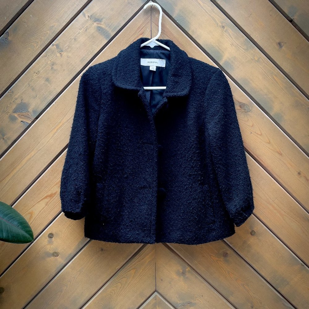 Merona wool women's Black Blazer size XS